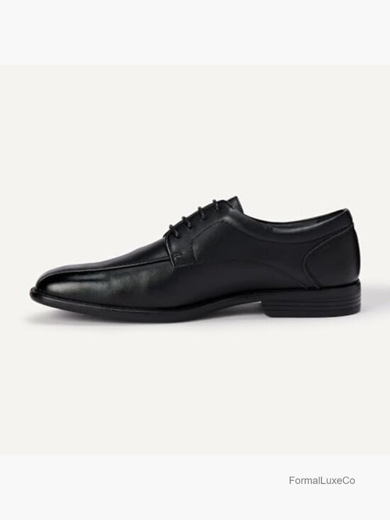 Men\'s Twin Seam Derby Dress Shoes Square Toe Faux Leather Lace-Up main image 5